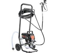 Pulverizador de pintura sin aire de pie, 950W, 3000 PSI, eléctrico y de alta on carro. Ofrece un acabado fino y uniforme, ideal para pintar interiores y exteriores de casas, muebles, vall