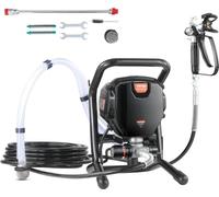Pulverizador de pintura sin aire de pie, eléctrico, de alta on 750W y 3000 PSI. Ofrece un acabado fino y uniforme, ideal para pintar interiores y exteriores de casas, muebles, vallas y ot