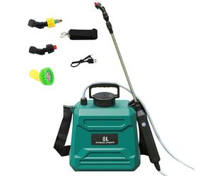 Pulverizador Eléctrico de Mochila de 5L/8L, Recargable por USB, Automático, con Pistola de Pulverización, 120 Minutos de Duración de la Batería, Herramienta de Riego Portátil para Jardín, Flores, 8L G
