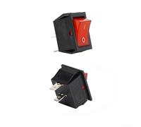 Pulverizador eléctrico Interruptor de encendido de repuesto para pulverizador de presión de jardín para batería individual para control de doble balancín, negro y rojo, 2,5 x 3 cm (A)