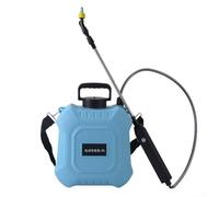 Pulverizador eléctrico recargable para jardín, kit de riego a presión de boquilla de niebla 2 en 1 para plantas, mango extensible, gran capacidad de 5 L/8 L, azul (8 L)