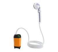 Pulverizador eléctrico recargable portátil inalámbrico para camping, enjuague de baño de mano ABS, 3000 mAh, funciona con pilas, 12,5 x 7 cm, para dormitorio, mochilero, construcción, alquiler