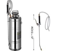 Pulverizador manual VEVOR, con capacidad de 1 a 3,5 galones, fabricado en acero inoxidable duradero. Modelo de 12 litros, 3,5 galones