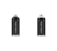 Pulverizador, Pintura en spray MTN HC2 R-9011 Negro Brillante 400ml & MTN Hardcore Blanco Satinado, Spray 400ml