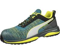 Puma Safety Charge Green Low - Zapatos de seguridad S1P ESD HRO SRC, fibra de vidrio, protección de la perforación, antideslizante, resistente al calor, vegano, unisex, color Verde, talla 45 EU