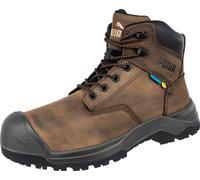 PUMA Safety Granite - Botas de trabajo para hombre, 15 cm, protección metatarsiana, puntera compuesta, antideslizante, impermeable, EH, Marrón, 41 EU