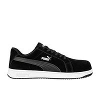 Puma Zapatillas de seguridad Iconic Suede Black Low – color negro, talla 44