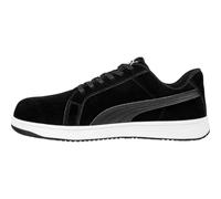PUMA Safety Iconic Suede Low S1PL ESD FO HRO SR Zapatillas de seguridad unisex antideslizantes, sin metal, tapa de fibra de vidrio, Negro , 40 EU
