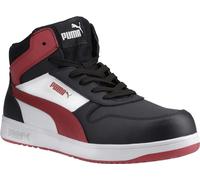 Puma Safety - Zapatos de seguridad para hombre "Frontcourt", cuero FS11225 (talla 39,5 EU) (negro/rojo)
