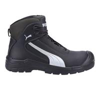 Puma Seguridad Cascadas Medio S3 Cuero Protector Botas Trabajo Hombres Negro