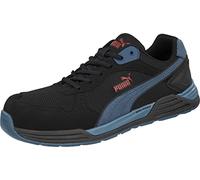 PUMA - Zapatillas de seguridad Frontside S1P negras/azules, Negro , 43 EU