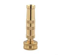 Pumixiy Boquilla de pulverización de latón macizo para jardín, conector de manguera de agua ajustable de 4 pulgadas para lavar coches, limpieza de suelos y regar plantas