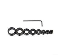 Pumixiy Juego de collar de tope de profundidad de broca de acero al carbono, anillos de control de profundidad ajustables de 3 a 16 mm con llave hexagonal, kit de herramientas de prensa de taladro de