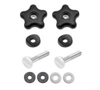 Pumixiy Juego de pernos de mango de cortacésped: sujetadores de cabeza hexagonal de acero inoxidable con arandelas de goma para cortacéspedes Toro y sopladores de nieve, kit de repuesto de 4 piezas