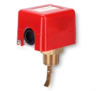 Pumixiy Sensor de interruptor de flujo de paleta HFS-15/20, carcasa ABS, 0-100C, 10Bar, SPDT, para monitoreo de aceite de agua en sistemas automotrices de minería HVAC, rojo (HFS-15)