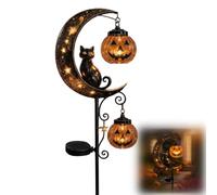 Pumpkin Moon Garden Stake Light Solar Cat Design For Yard Decor (Type 3)