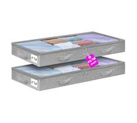 punemi Contenedores de almacenamiento debajo de la cama de 100 litros, 2 cajones de almacenamiento debajo de la cama, organizadores largos y planos para armario y contenedores de almacenamiento, bolsa