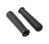 Puños antideslizantes de 30 mm de goma negra para carretilla, patio, carrito de jardín, absorbe los golpes, fácil instalación, par (114 x 10 mm)