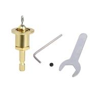Punta de aleación, control de profundidad ajustable, broca avellanada con vástago hexagonal de 1/4 pulgadas para herramientas de perforación de madera lisa, broca de cabeza de aleación