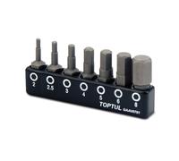 Punta de destornillador hexagonal TOPTUL 1/4 " 7 uds. (hexagonal 2 2.5 3 4 5 6 8 mm)
