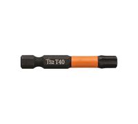 Punta de destornillador Torx de 50 mm, vástago hexagonal de 1/4 T40 de | El vástago hexagonal magnético de 0.25 pulgadas mantiene la broca firmemente asentada en tu destornillador o taladro para una