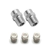 punta de pulverización en abanico plano, Limpiador de superficies de 0/15/25/40 grados, acero inoxidable, 4500 psi, boquilla roscada macho de 1/4'' no verbal