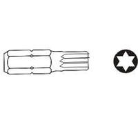 Punta jonnesway torx t20 x 30 mm x 10 mm, 6 piezas + reducción de 1/2