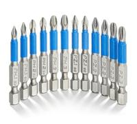 Puntas Atornillador Imantadas,50mm Phillips Brocas Puntas De Destornillador | 12 Piezas PZ1/2/3 PH1/2/3 Juego De Brocas Phillips MagnéTico Antideslizantes para Taladro Eléctrico, VáStago Hexagonal 1/4"