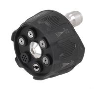 Puntas de boquilla de lavado de alta presión con conexión rápida, 6 pulgadas, turbo spray giratorio para entrada de hormigón, patio y adaptador de espuma de lavado de coche, detergente de jabón (negro