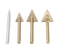 Puntas de repuesto de soldadura de cobre puro, 4 unidades, triangulares | Cabezal de cobre triangular, diámetro de varilla de 5,6 mm, se adapta a soldadores estándar, transferencia rápida de calor