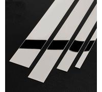 PuPLum 3 Metros Autoadhesivo Moldura de Pared de Acero Inoxidable Borde de Metal Autoadhesivo Flexible, diseño despegar y Pegar, moldura Metalizada y (Size:Width 3cm/1.2inch,Color:Plata Brillante)