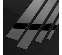 PuPLum 3 Metros Autoadhesivo Moldura de Pared de Acero Inoxidable Borde de Metal Autoadhesivo Flexible, diseño despegar y Pegar, moldura Metalizada y mo(Size:Width 1cm/0.4inch,Color:Negro Brillante)