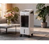 PUR LINE | Climatizador Evaporativo Portátil 3 Velocidades, Panel Digital, Mando a Distancia, Temporizador y Depósito 4L - Compacto, Eficiente y Silencioso Habitaciones hasta 15m²