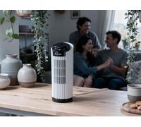 PUR LINE | Ventilador de Torre Compacto de Sobremesa con 3 Velocidades - Oscilación Automática y Bajo Consumo, Ideal para Oficina, Escritorio o Dormitorio