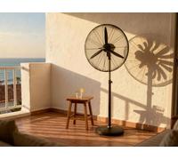 PUR LINE | Ventilador Industrial de Pie con Motor de Cobre y Aspas de Aluminio - 3 Velocidades, Diámetro 75 cm, Oscilación Automática y Base Estable de 6,5 kg