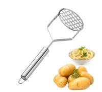 Puré De Patatas | Triturador de alimentos manual de acero inoxidable | Prensa para puré de patatas de acero inoxidable, utensilio para triturar de alta resistencia, utensilio de cocina, triturador