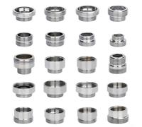 PureBowlic Adaptador de grifo de cobre de 22 mm de rosca fina a 20 mm y 24 mm rosca interna externa resistente a la corrosión Conector a prueba de fugas para aireador burbujeador de fontanería ajuste