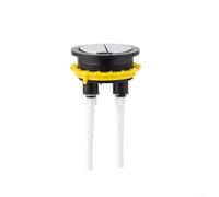 PureBowlic Botón de tanque de inodoro de doble color de 58 mm, repuesto de válvula de descarga doble de plástico ABS con mecanismo de rotación para cisterna de baño, diseño moderno 7 x 7 x 3 cm