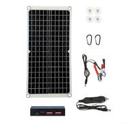 PureBowlic Cargador de panel solar monoline de 20 W para teléfonos móviles, coches y yates, módulo fotovoltaico portátil de 18 V con ventosas para camping, senderismo y al aire libre potente