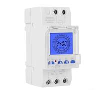 PureBowlic Interruptor analógico inteligente R módulo de carril DIN digital de 24 horas, relé 16A CA 85-265V con retroiluminación LCD para control de automatización industrial casero