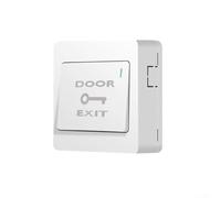 PureBowlic Interruptor de puerta de salida de botón montado en la superficie para paneles de control de acceso, resistente a la intemperie, botón de liberación de puerta de material de PC blanco