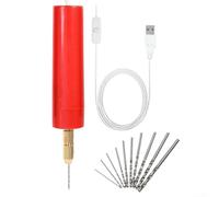 PureBowlic Juego de brocas eléctricas MINI con 13 brocas, portabrocas de cambio rápido de 0.7-1.2 mm, para joyería de resina, madera, metal, manualidades, máquina pulidora compacta de mano con cable