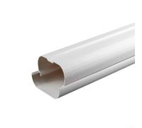 PureBowlic Juego de cubiertas de línea de aire acondicionado de PVC blanco, kit de tubos decorativos para mini split, protector de tubería HVAC para tubería recta, manguera flexible, codos, cubiertas
