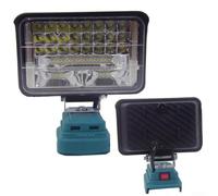 PureBowlic Luz de trabajo inalámbrica para batería de 18 V 9000 lm 35 W linterna LED con doble carga USB IP67 impermeable portátil proyector de mano para camping lugar de trabajo para BL1830 BL1815