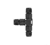 PureBowlic M20T Adaptador de tres vías IP68 Conector impermeable Nylon PA66 2 o 3 núcleos Terminal de tornillo para panel solar Iluminación exterior Diámetro 5-12mm Alto voltaje Ajuste seguro (2
