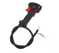 PureBowlic Mango de control del interruptor del acelerador para cortacésped para línea de 19 mm, agarre de tubo de aluminio negro para construcción PA6 para cortadores de cepillo y tractores de jardín