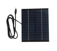 PureBowlic Panel solar de 2 W para cámaras de seguridad, cargador de polilínea de 12 V con salida tipo C, luz solar portátil, potente suministro para vigilancia al aire libre, cable de 1 m