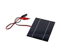 PureBowlic Panel solar de silicona policristalina de 5 W y 12 V, cargador rápido para bricolaje, luces de jardín, tablero de carga al aire libre, alta eficiencia, 19,5% / negro/110 x 136 mm