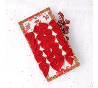 PureBowlic Paño para mini lazos 12 piezas 5 cm para coronas navideñas | Juego de 12 piezas, tamaño de 5 cm, para decoración versátil de coronas, envoltura, acentos de fiesta