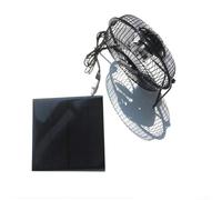 PureBowlic Potente ventilador solar de 4,5 W con cargador USB, panel de silicona monolina portátil de 6 pulgadas para teléfono móvil y banco potente, para camping, picnics y viajes al aire libre
